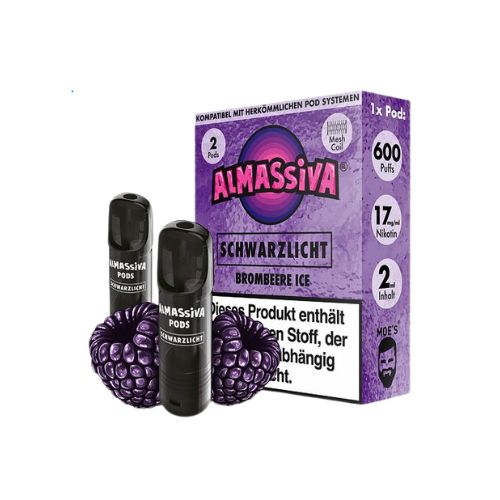 Al Massiva Schwarzlicht Prefilled Pod 2x2ml Blackberry Ice 17mg