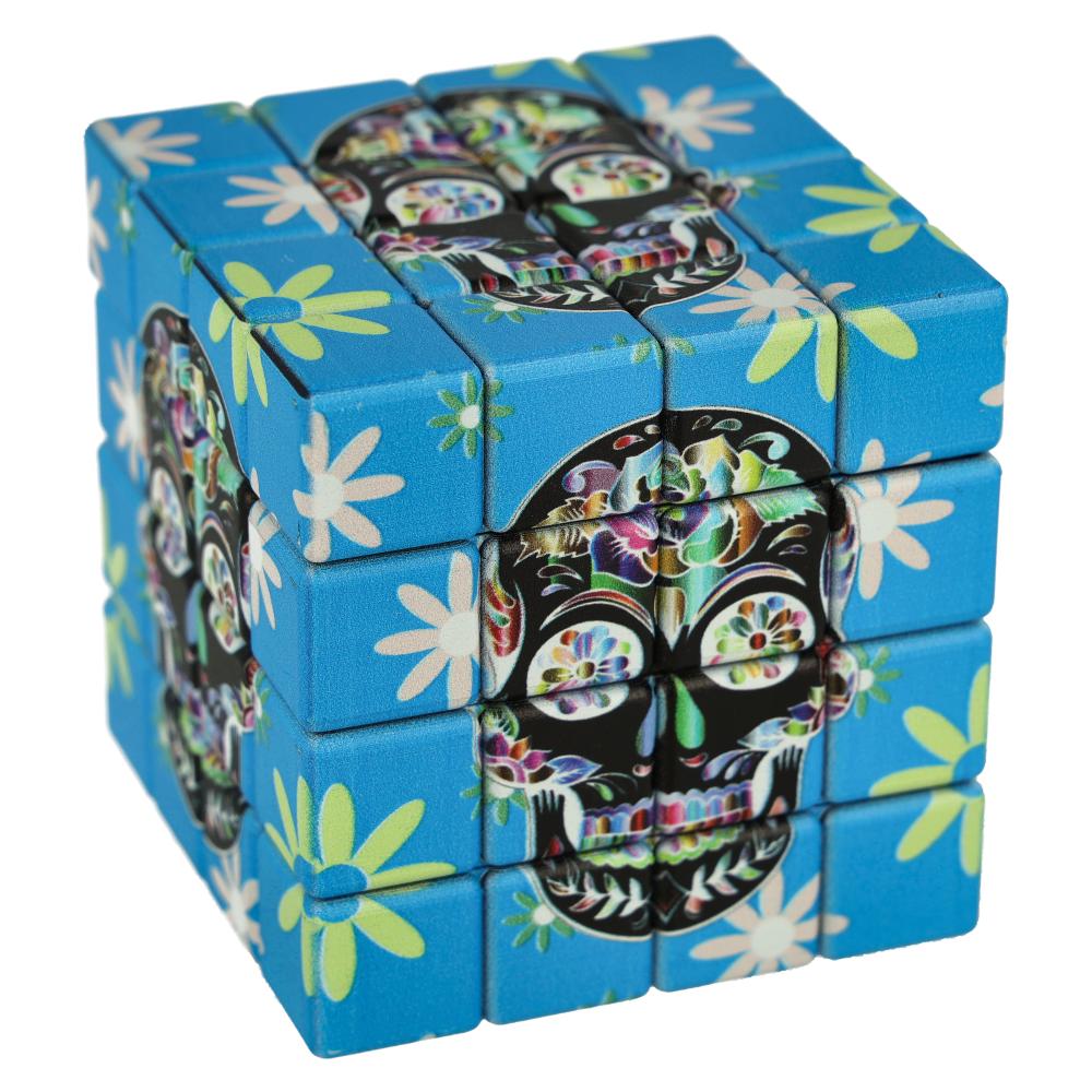 Atomic Metall Grinder Cube Skull,blau 4-teilig