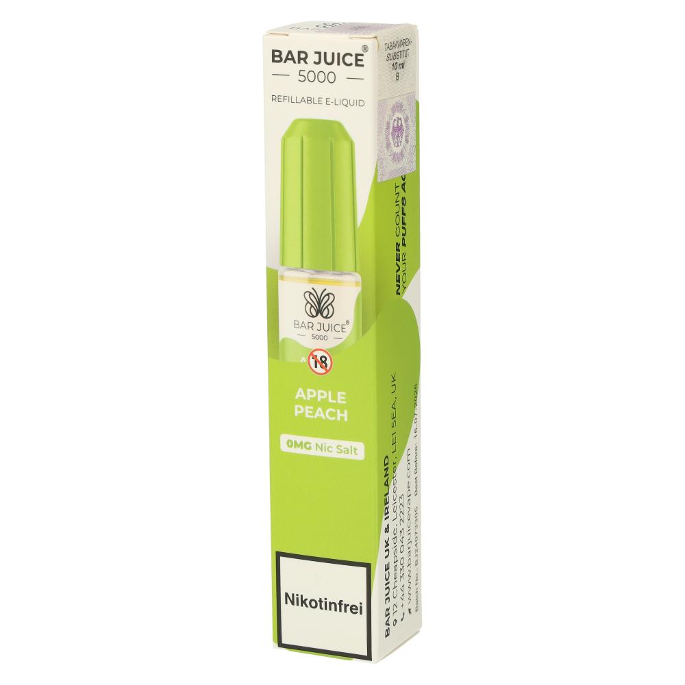 Bar Juice 5000 Nic Salt Liquid Apple Peach 0mg