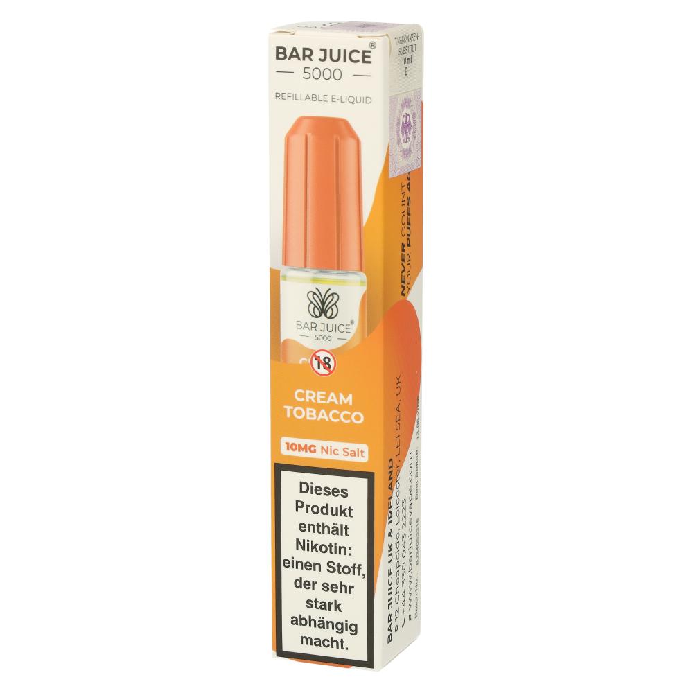 Bar Juice 5000 Nic Salt Liquid Cream Tobacco 10mg