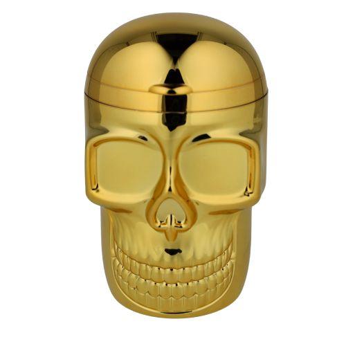 Champ Autoaschenbecher Skull Gold mit LED und Deckel