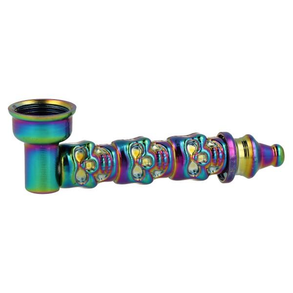 Champ High Metallpfeife Skull Rainbow