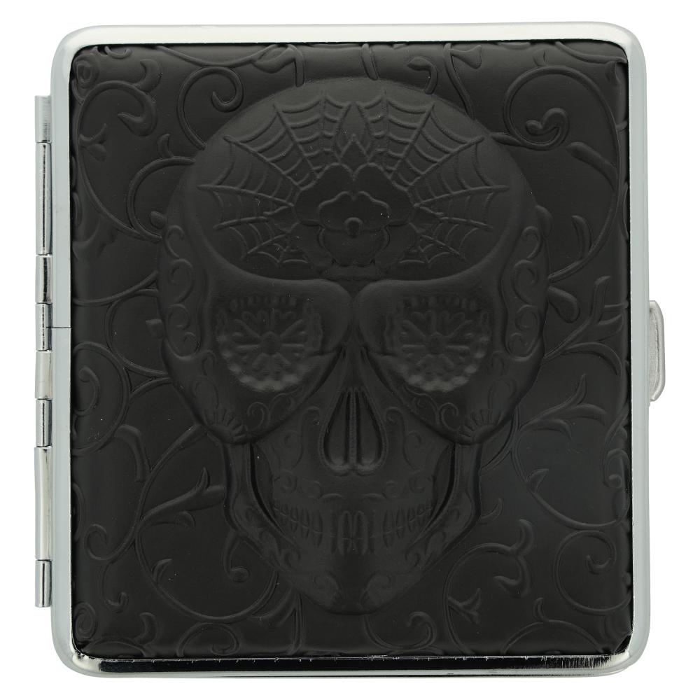 Champ Zigarettenetui Skull Rubber Schwarz