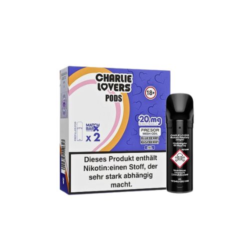 Charlie Lovers Prefilled Pod 2x2ml Blueberry Raspberry 20mg