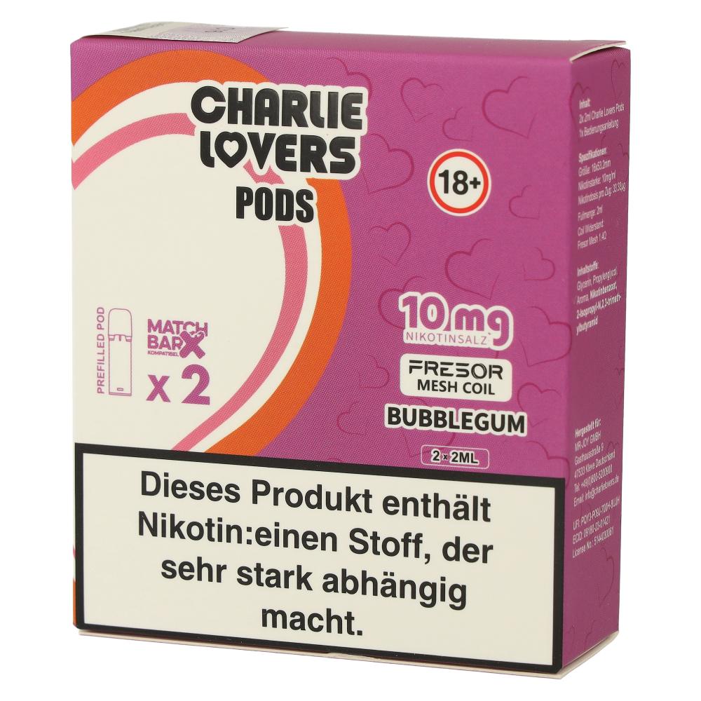 Charlie Lovers Prefilled Pod 2x2ml Bubblegum 10mg