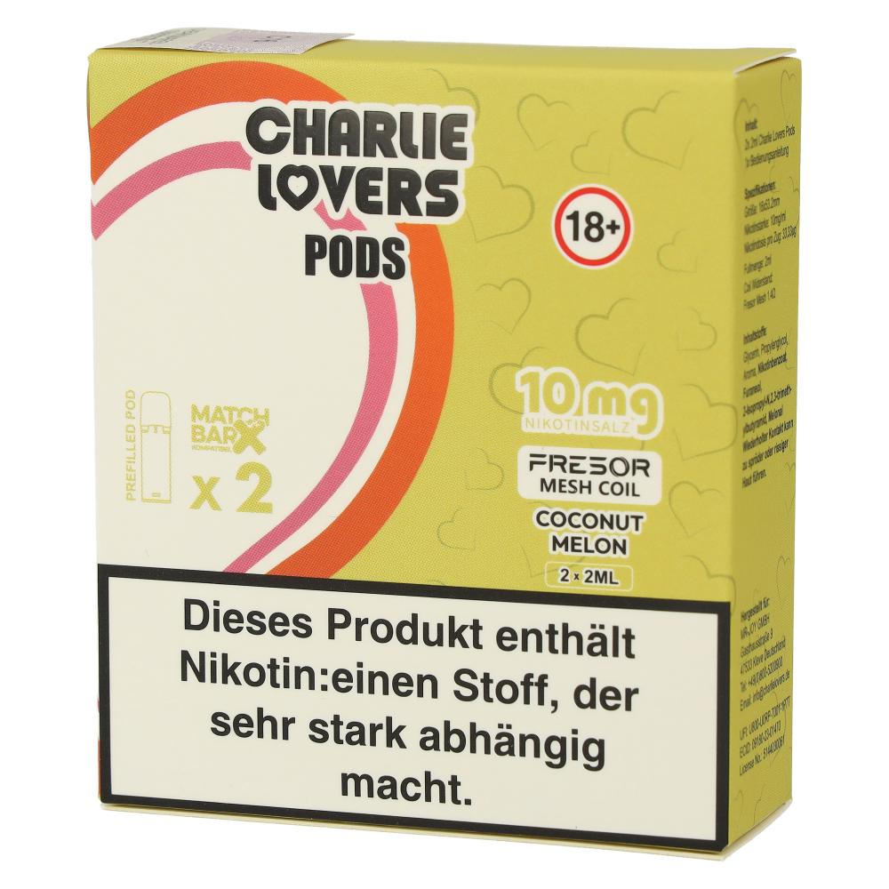 Charlie Lovers Prefilled Pod 2x2ml Coconut Melon 10mg