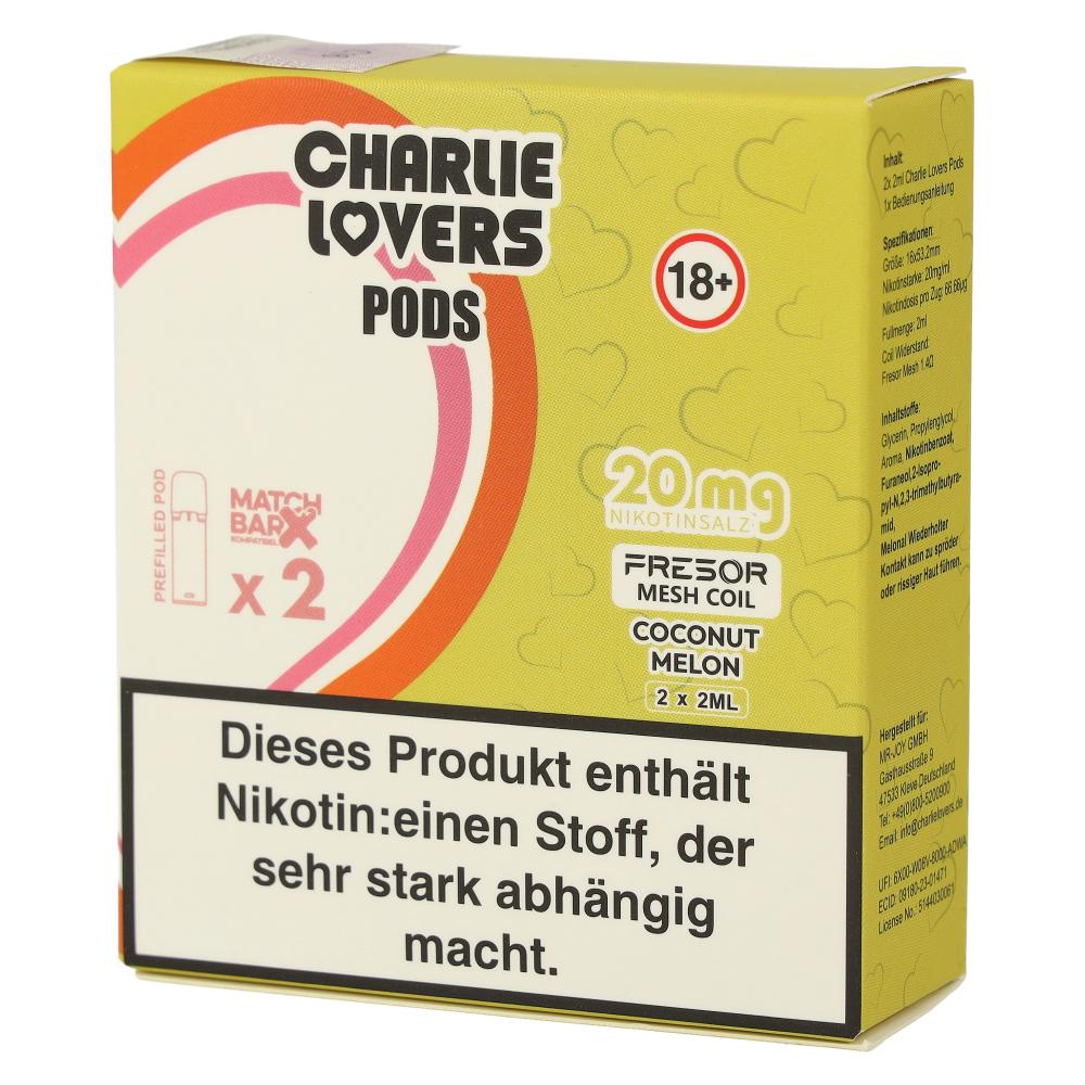 Charlie Lovers Prefilled Pod 2x2ml Coconut Melon 20mg