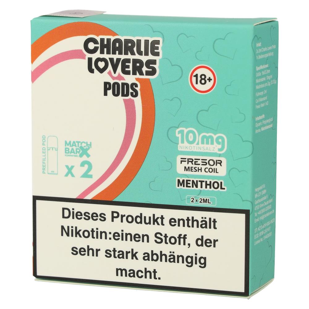 Charlie Lovers Prefilled Pod 2x2ml Menthol 10mg