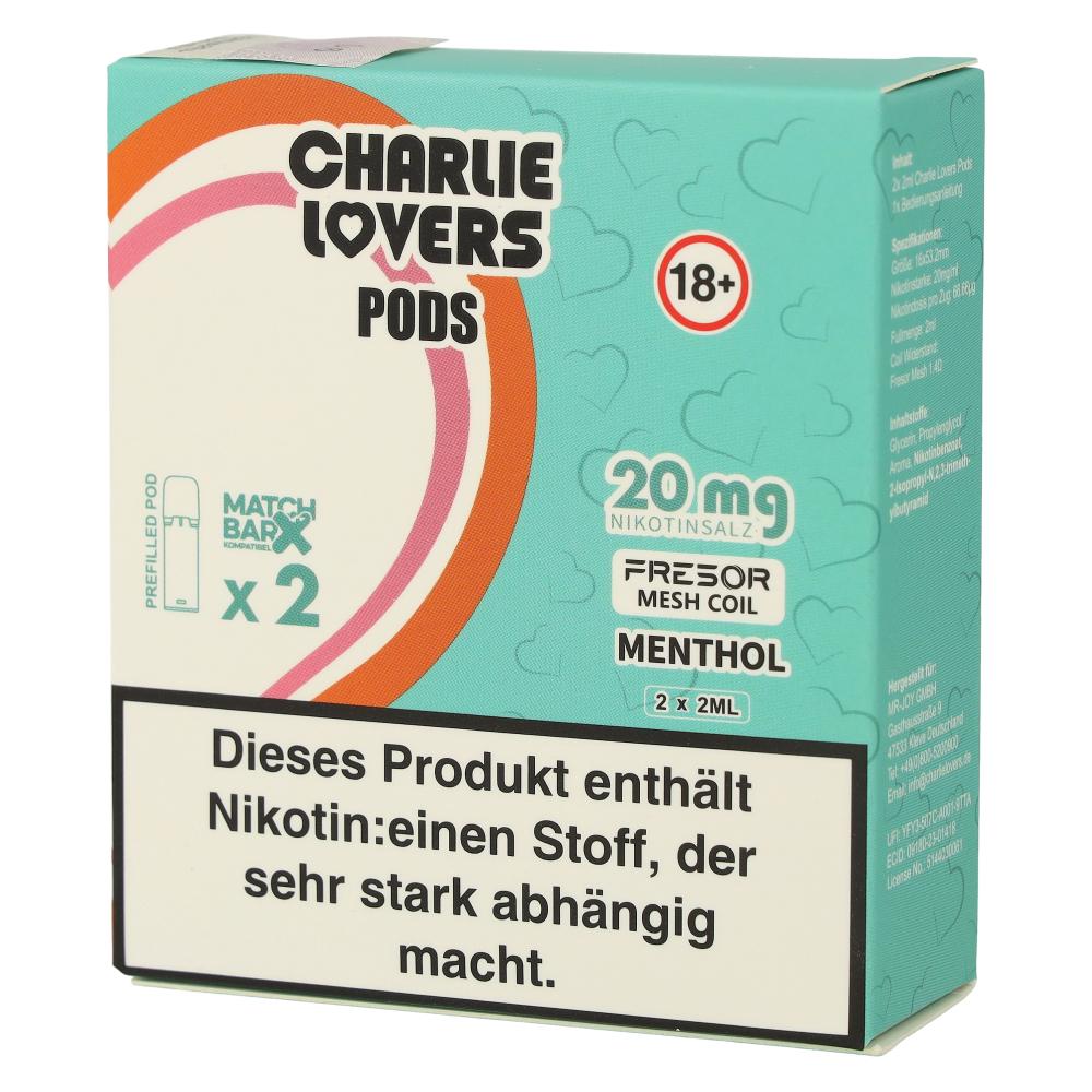 Charlie Lovers Prefilled Pod 2x2ml Menthol 20mg