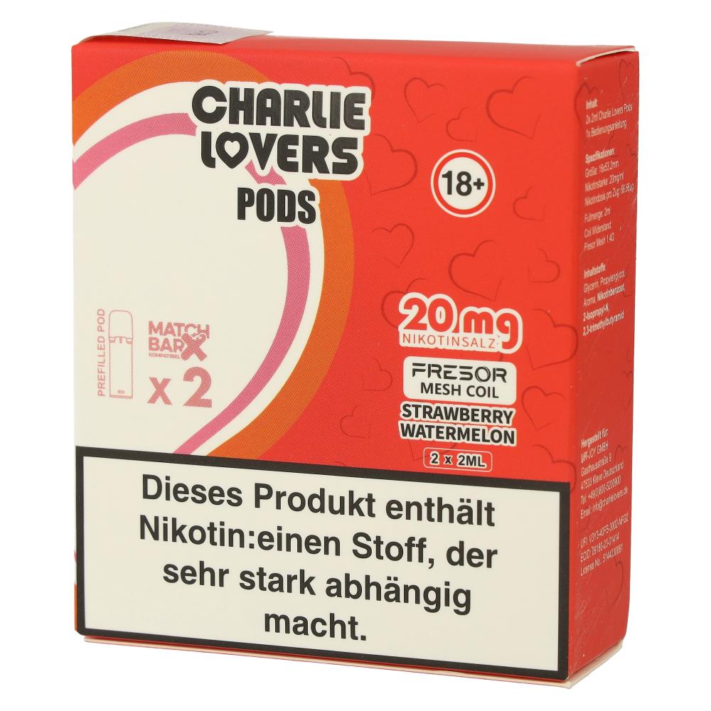 Charlie Lovers Prefilled Pod 2x2ml Strawberry Watermelon 20mg