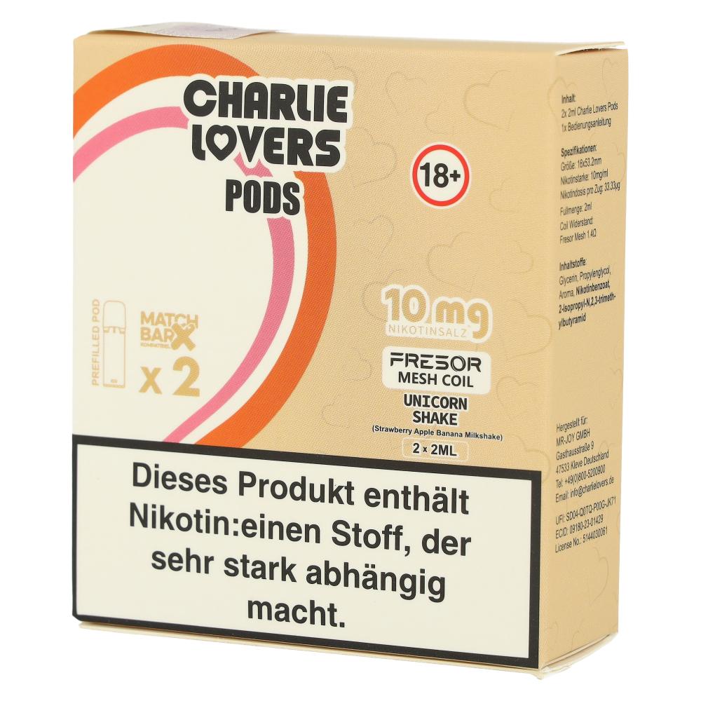 Charlie Lovers Prefilled Pod 2x2ml Unicorn Shake 10mg