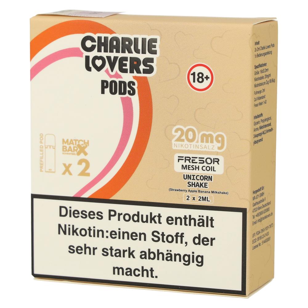 Charlie Lovers Prefilled Pod 2x2ml Unicorn Shake 20mg