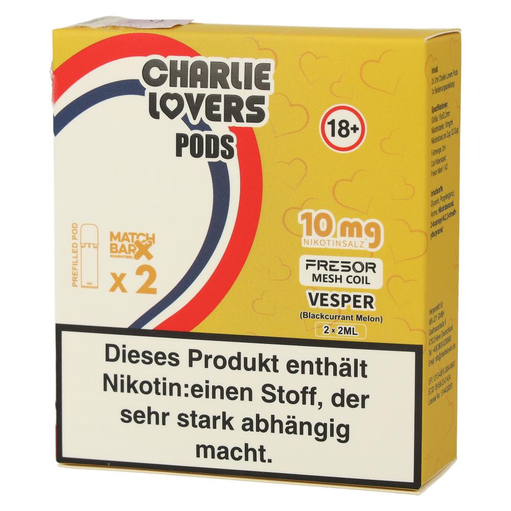 Charlie Lovers Prefilled Pod 2x2ml Vesper 10mg