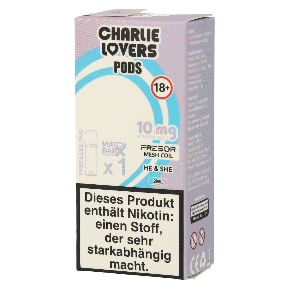 Charlie Lovers Prefilled Pod  He & She 10mg