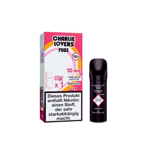 Charlie Lovers Prefilled Pod  Peach Ice 10mg