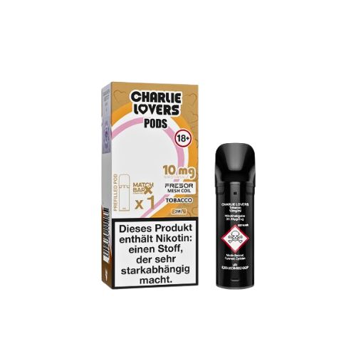 Charlie Lovers Prefilled Pod  Tobacco 10mg