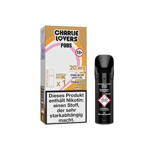 Charlie Lovers Prefilled Pod  Tobacco 20mg