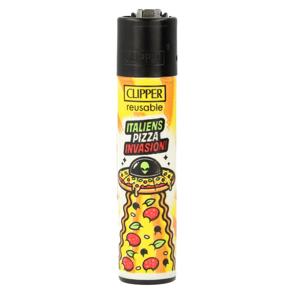 Clipper Feuerzeug Pizza 1v4