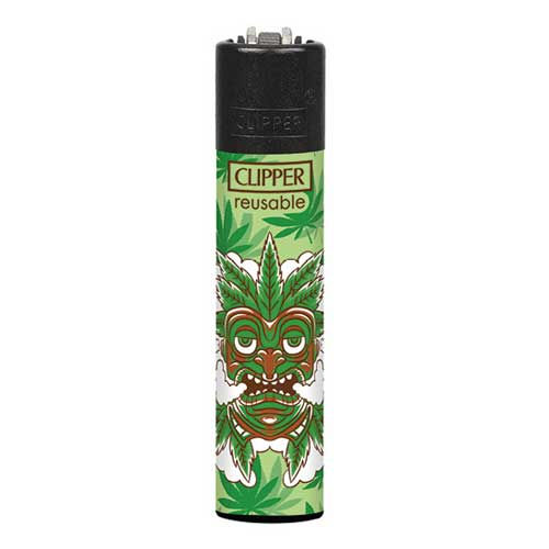 Clipper Feuerzeug Tiki Mask 4v4 Masken aus Hanfblättern