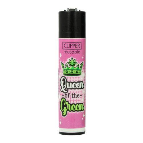Clipper Feuerzeug Weed Slogan 14 1v4 Queen of the Green