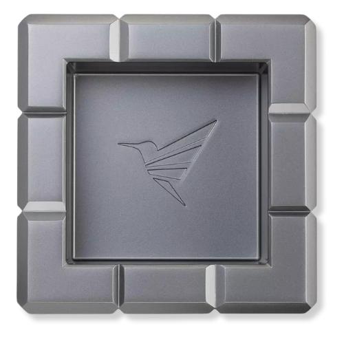 Colibri Metall Zigarrenascher Heritage Cube 4 Ablagen Anthrazit