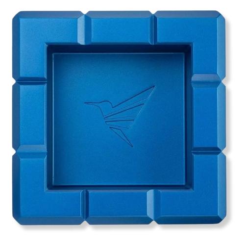 Colibri Metall Zigarrenascher Heritage Cube 4 Ablagen Blau