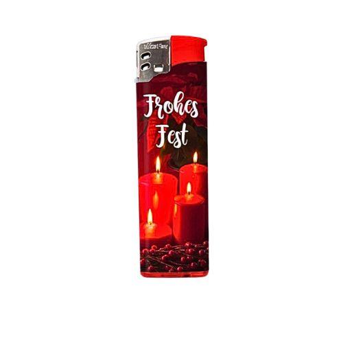 Cool Christmas Feuerzeug Weihnachtskerzen rot