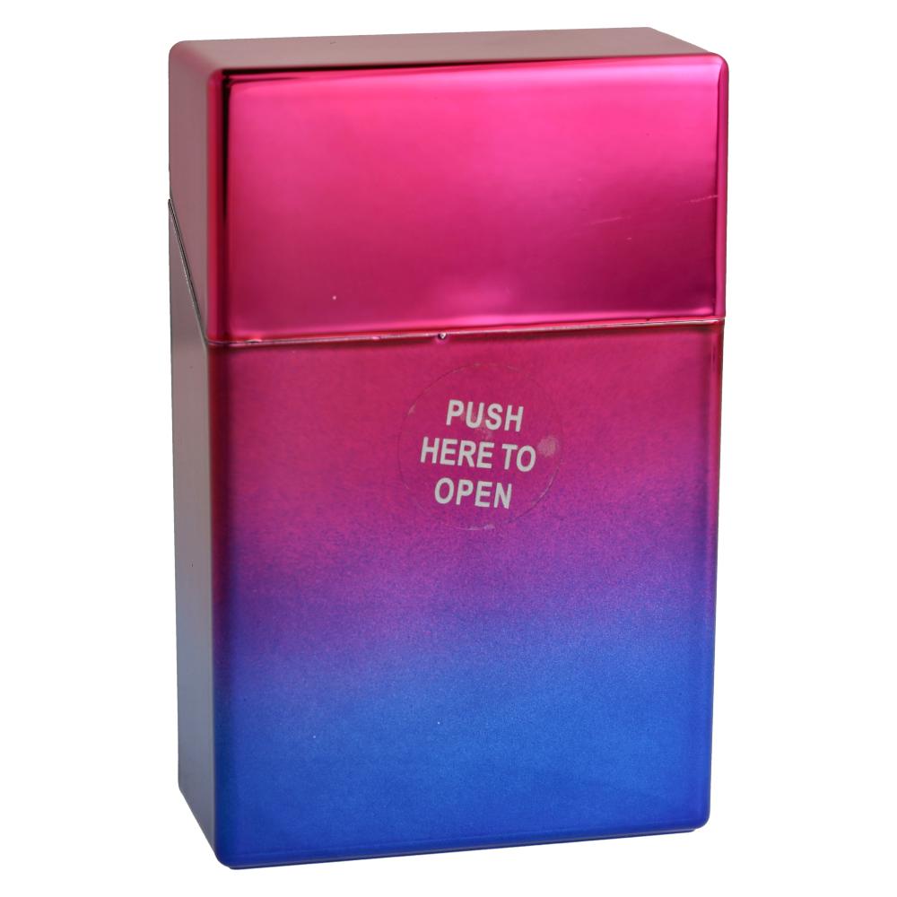 Cool Zigarettenbox für ca. 20 Stück Rainbow Rosa-Blau