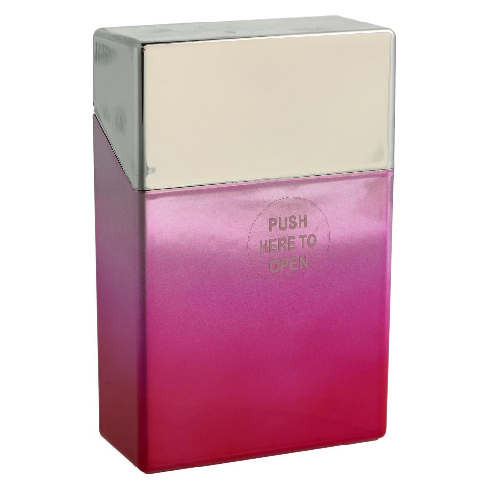 Cool Zigarettenbox für ca. 20 Stück Rainbow Silber-Rosa