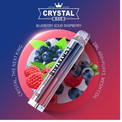 Crystal Bar Blueberry Sour Raspberry Einweg E-Zigarette 20mg
