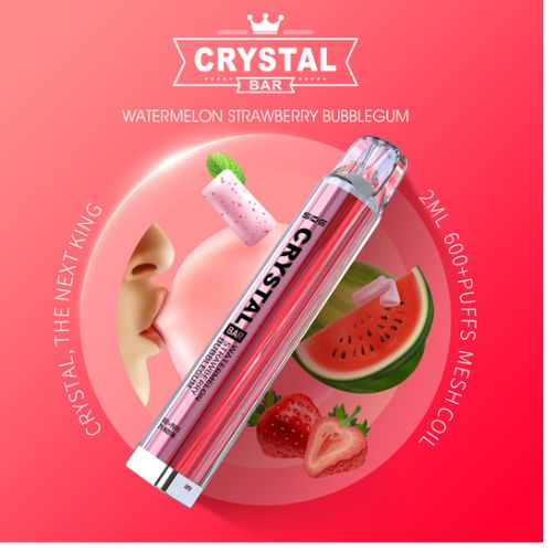 Crystal Bar Watermelon Strawberry Bubblegum Einweg E-Zigarette 20mg
