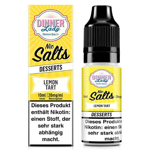 Dinner Lady Liquid Dessert Lemon Tart Nic Salt 10ml 10mg