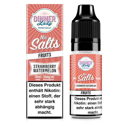 Dinner Lady Liquid Fruits Strawberry Watermelon Nic Salt 10ml 10mg