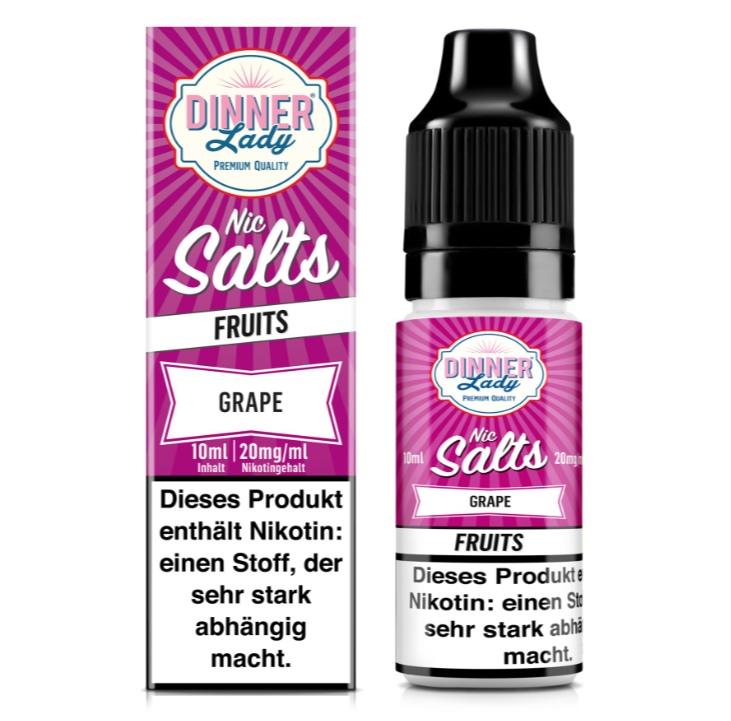 Dinner Lady Liquid Grape Nic Salt 10ml 20mg