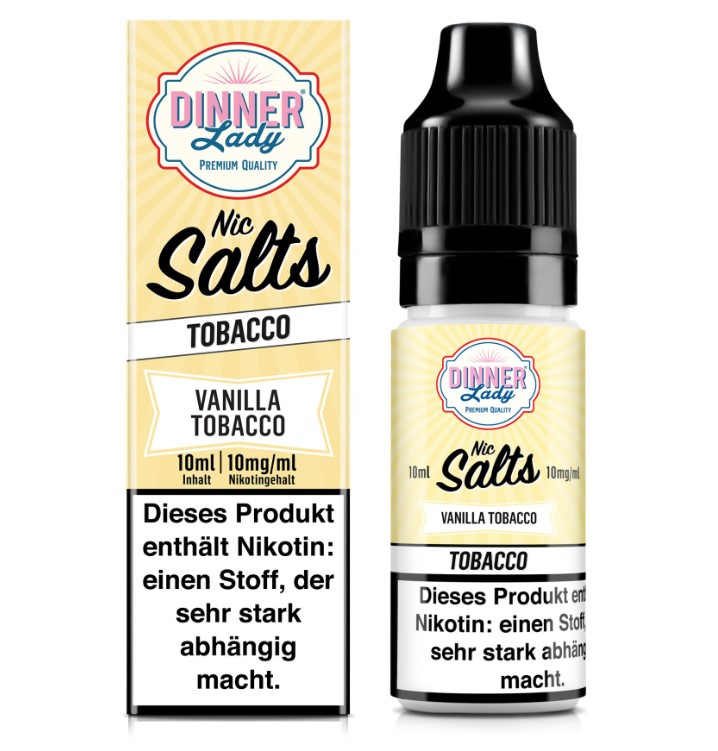 Dinner Lady Liquid Vanilla Tobacco Nic Salt 10ml 20mg