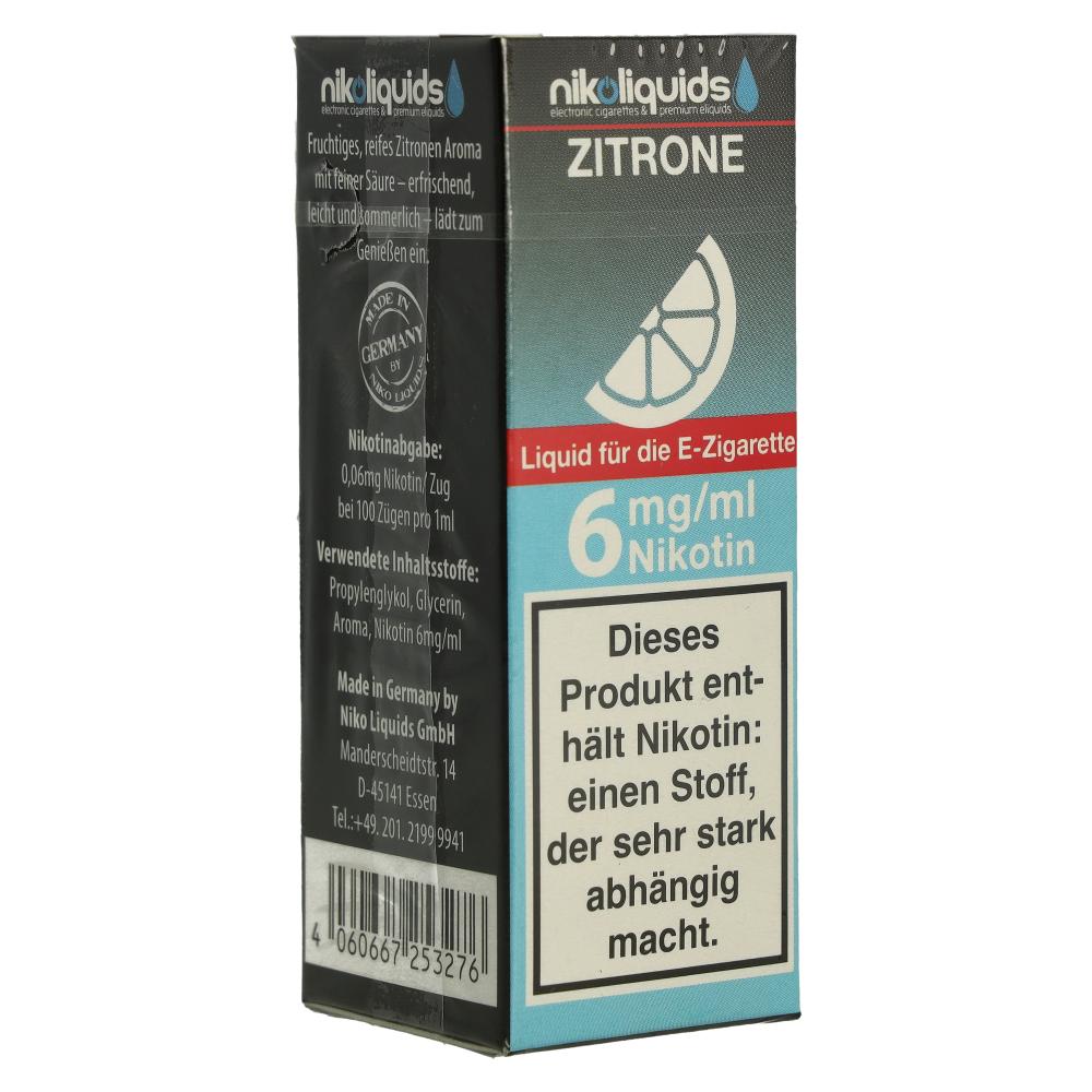 E-Liquid NIKOLIQUIDS Zitrone 6 mg Nikotin