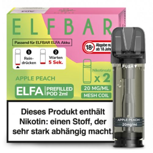 Elf Bar ELFA Apple Peach Prefilled Pod 2x2ml 20mg