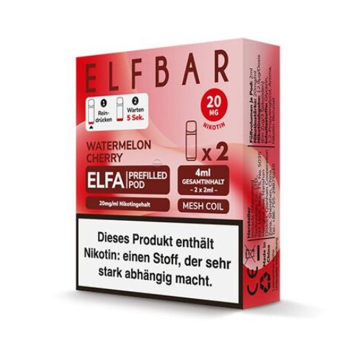 Elf Bar ELFA  Watermelon Cherry Prefilled Pod 2x2ml 20mg