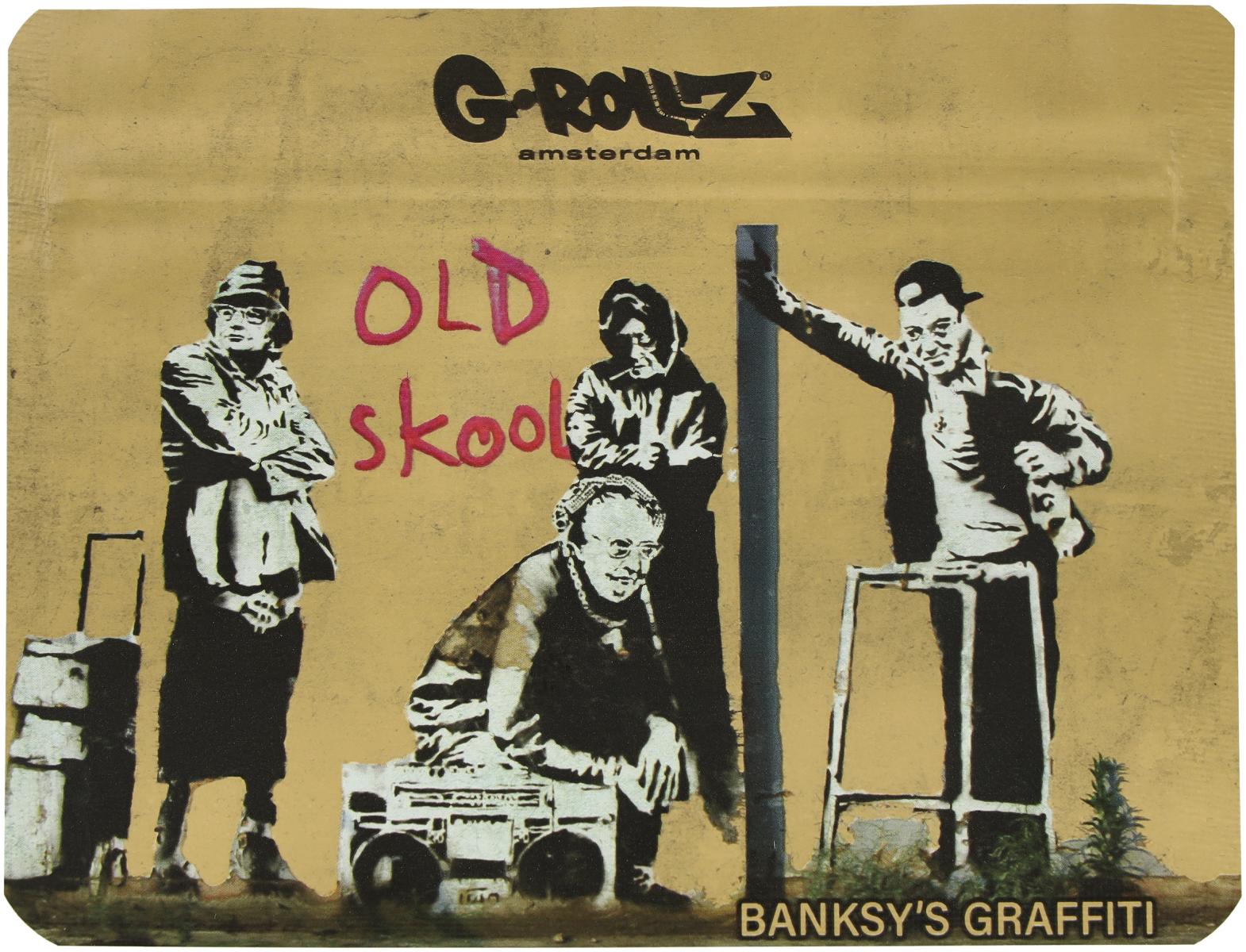 G-ROLLZ Banksys Grafitti Aufbewahrungsbeutel Braun Old Skool