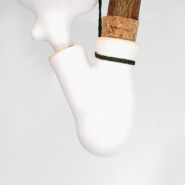 Gesteckpfeife aus Porzellan mit Jagdmotiv Hirsch Kopfform Krug 30cm online  kaufen