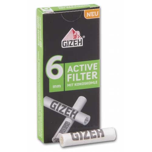 Gizeh Hanf Active Filter 10 Stück  6 mm Aktivkohlefilter Online kaufen