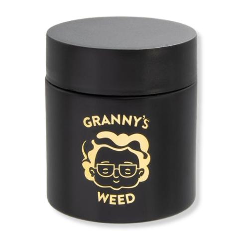 Grannys Weed Premium Stash Jar Aufbewahrungsglas Schwarz