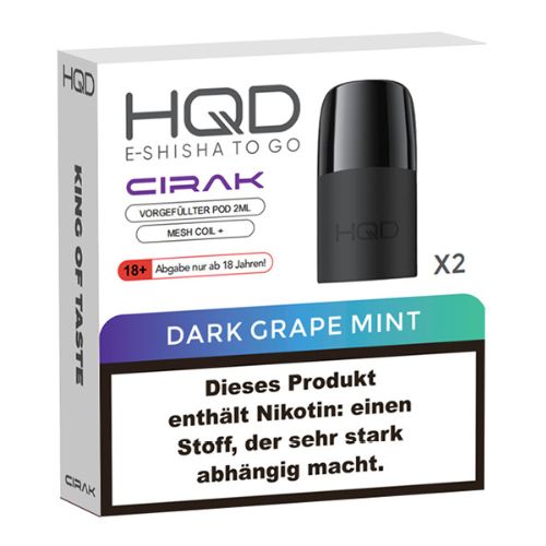 HQD CIRAK 2x2ml Pods Dark Grape Mint 18mg