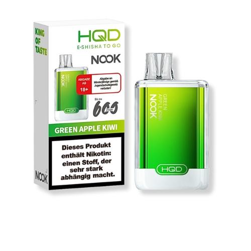 HQD NOOK Green Apple Kiwi Einweg E-Zigarette 18mg/ml