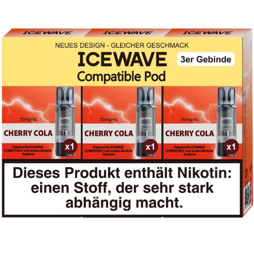 Icewave Compatible Pod Cherry Cola 20mg/ml 3 Stück