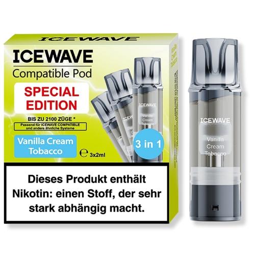Icewave Compatible Pod Vanilla Cream Tobacco 20mg/ml 3 Stück