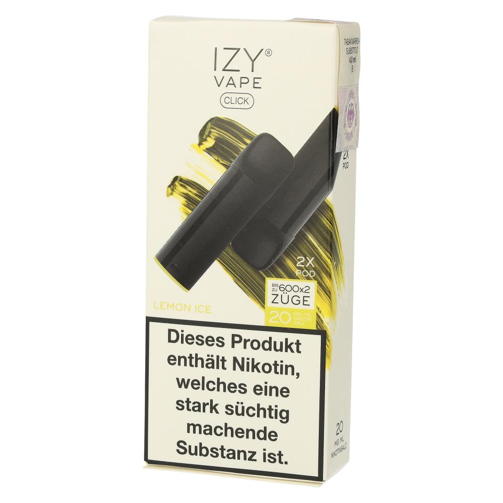 IZY Vape Click 2.0 Lemon Ice Prefilled Pods 2x2ml 20mg