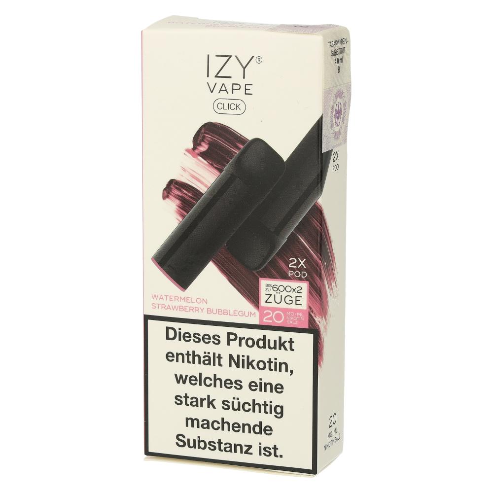 IZY Vape Click 2.0 Watermelon Strawberry Bubblegum Prefilled Pods 2x2ml 20mg