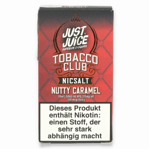 Just Juice Nutty Caramel Tobacco Nikotinsalz Liquid 20mg