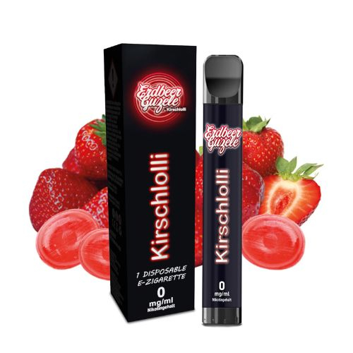 Kirschlolli Erdbeer Guzele Einweg E-Zigarette 0mg